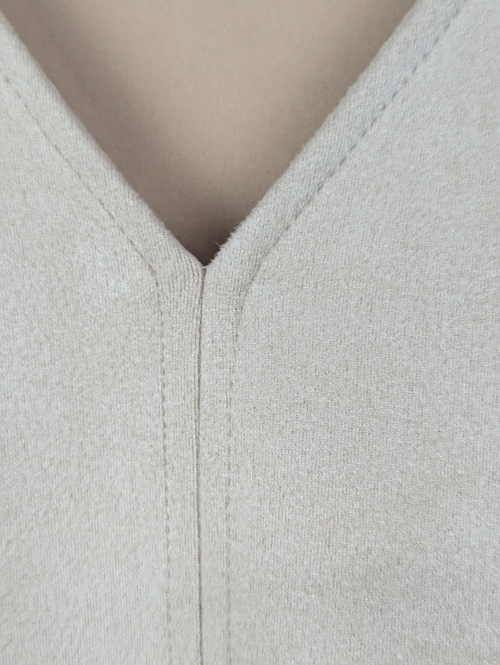 Tuckernuck Easton Faux Suede V-Neck Blouse Tan XS